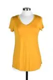 #483 Everyday Essential V-Neck Tee (Mustard)