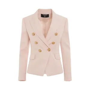 6 Button GDP Jacket in Light Pink