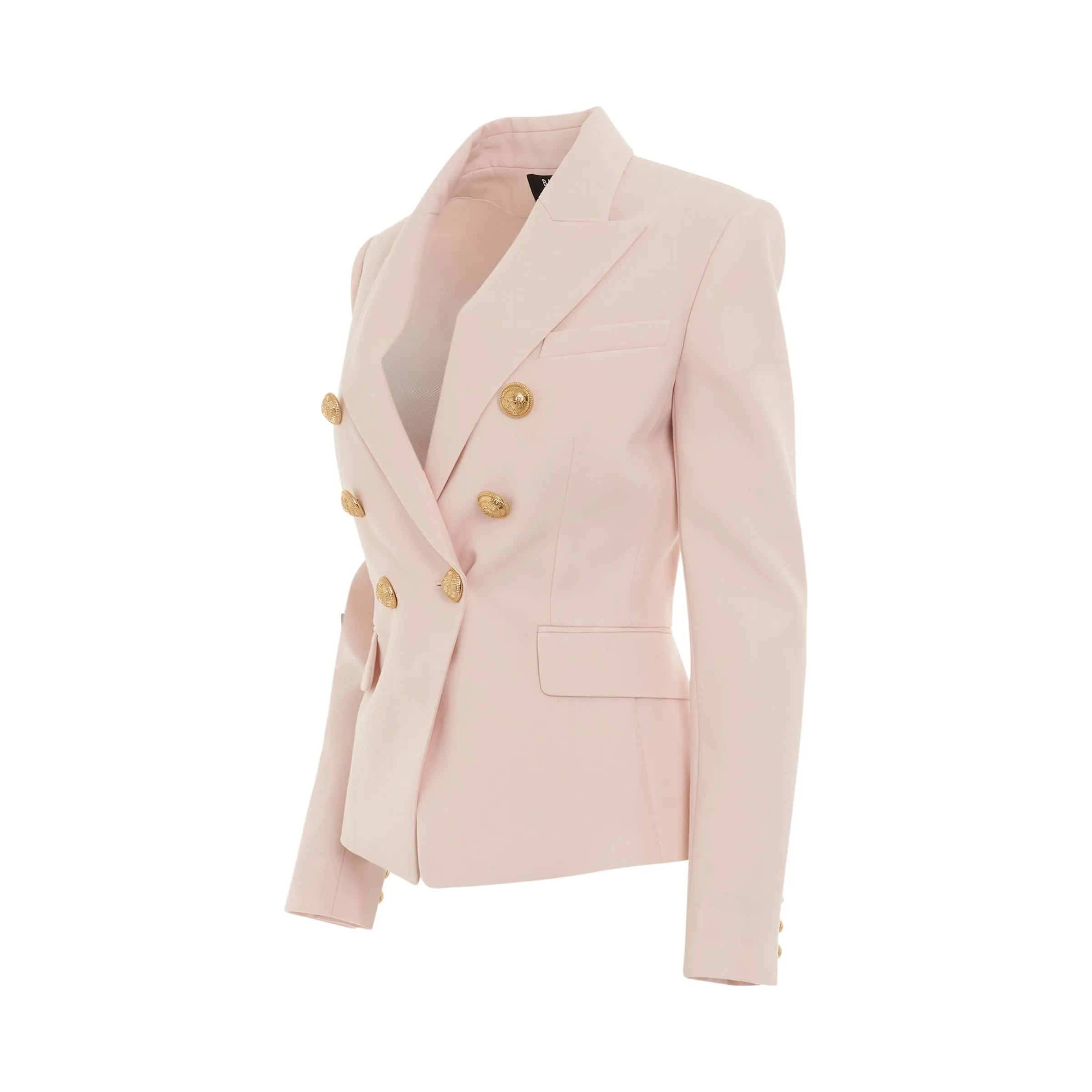 6 Button GDP Jacket in Light Pink