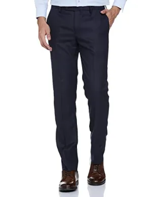 Arrow Dark Blue Checkered Smart Flex Formal Trouser (ARADOTR2670_30)