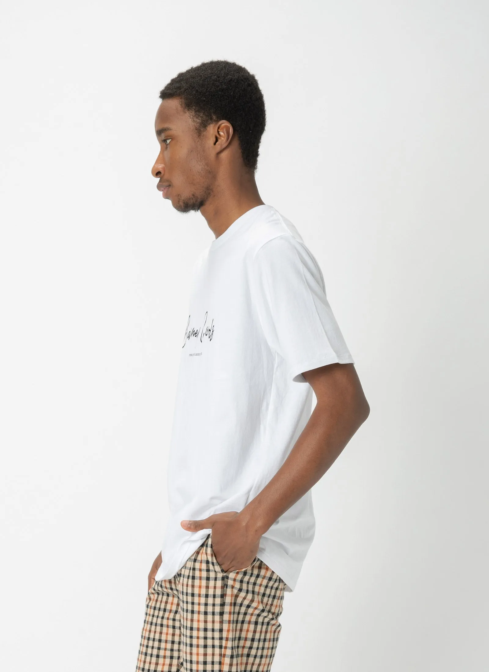 Barney Cools Script Tee White