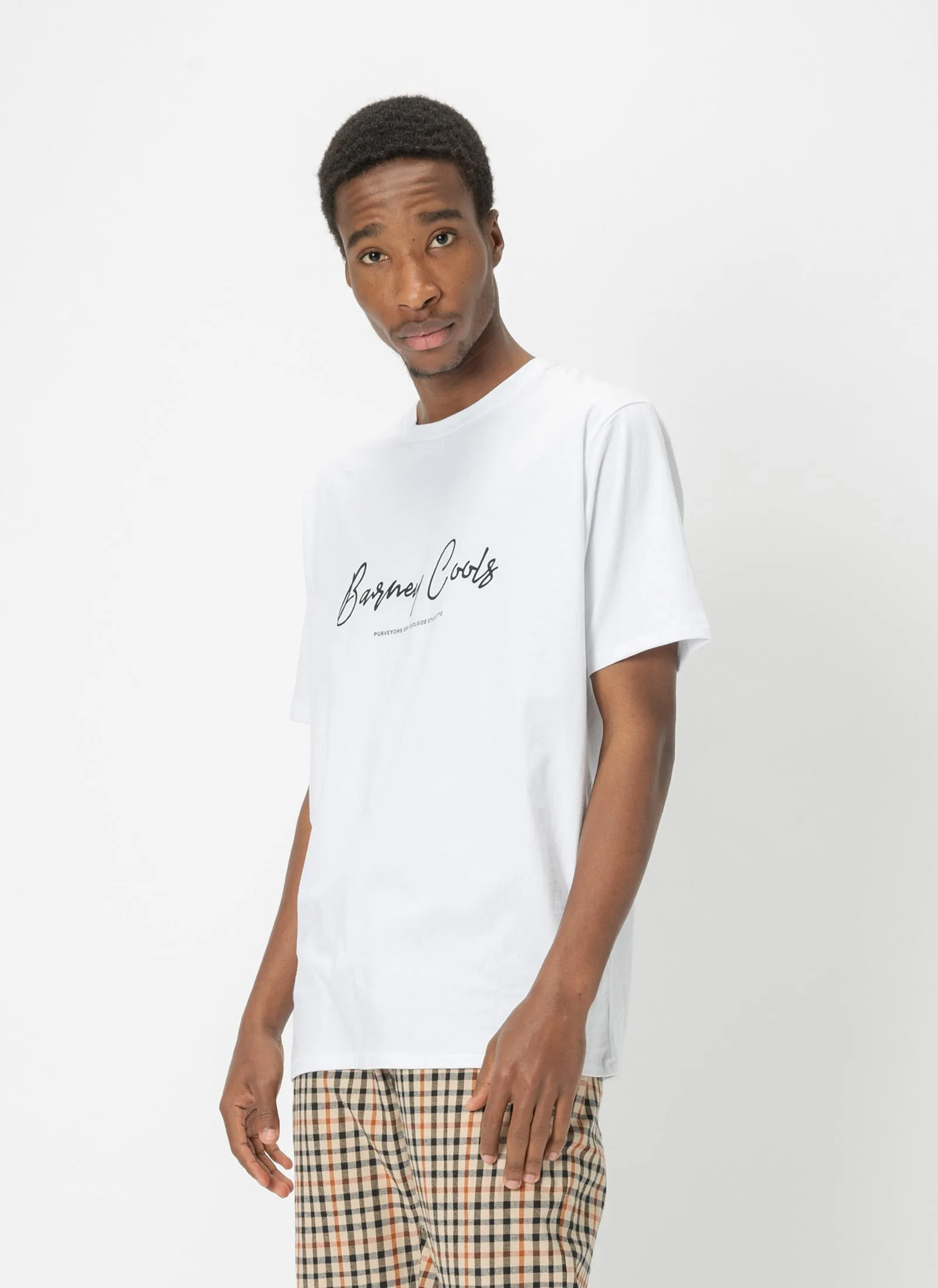 Barney Cools Script Tee White