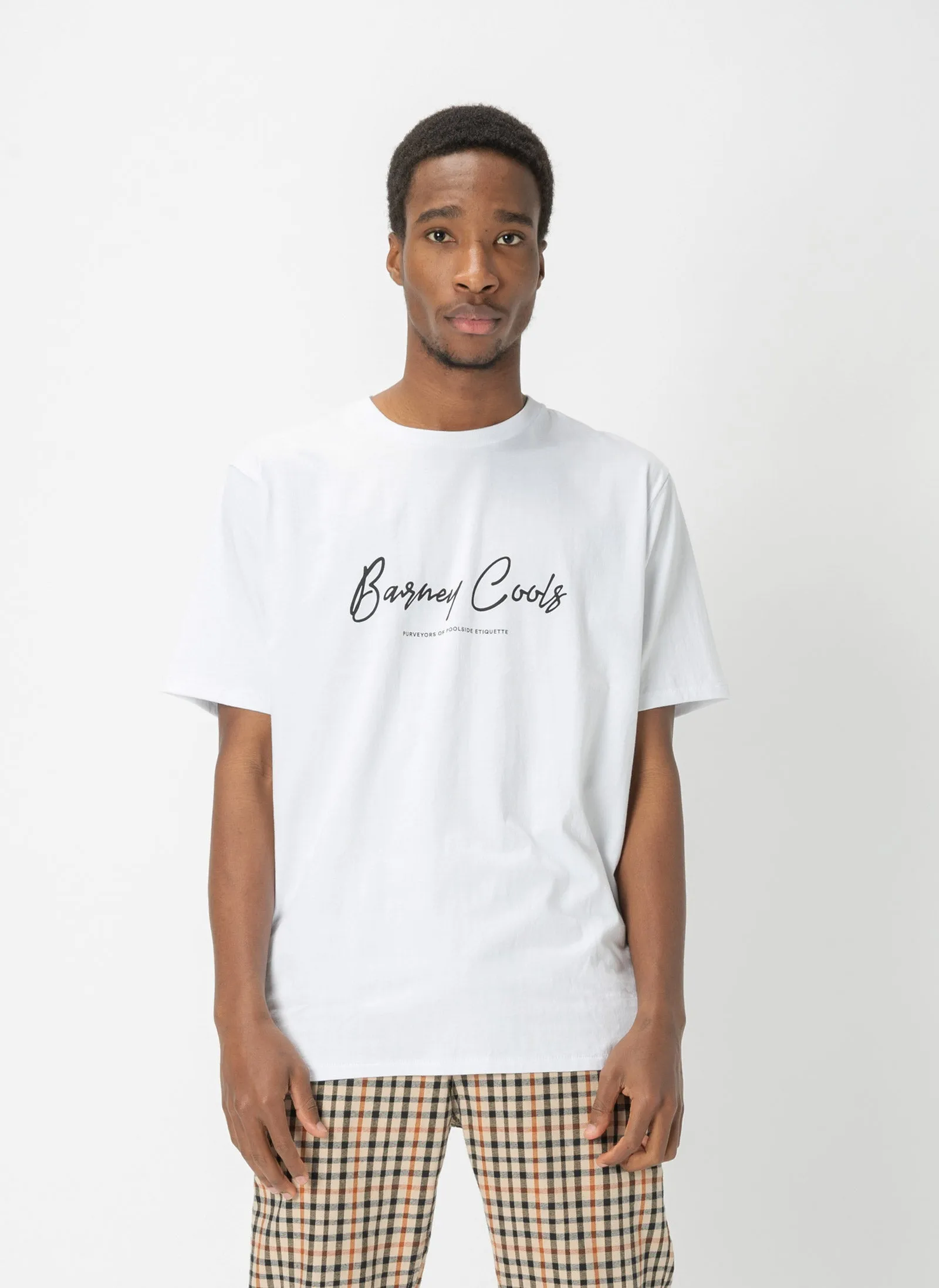 Barney Cools Script Tee White