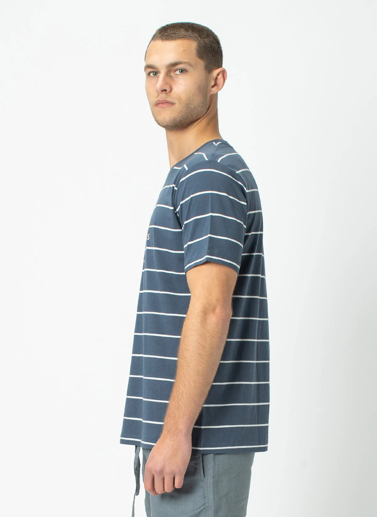 Barney Cools Tee Navy Stripe