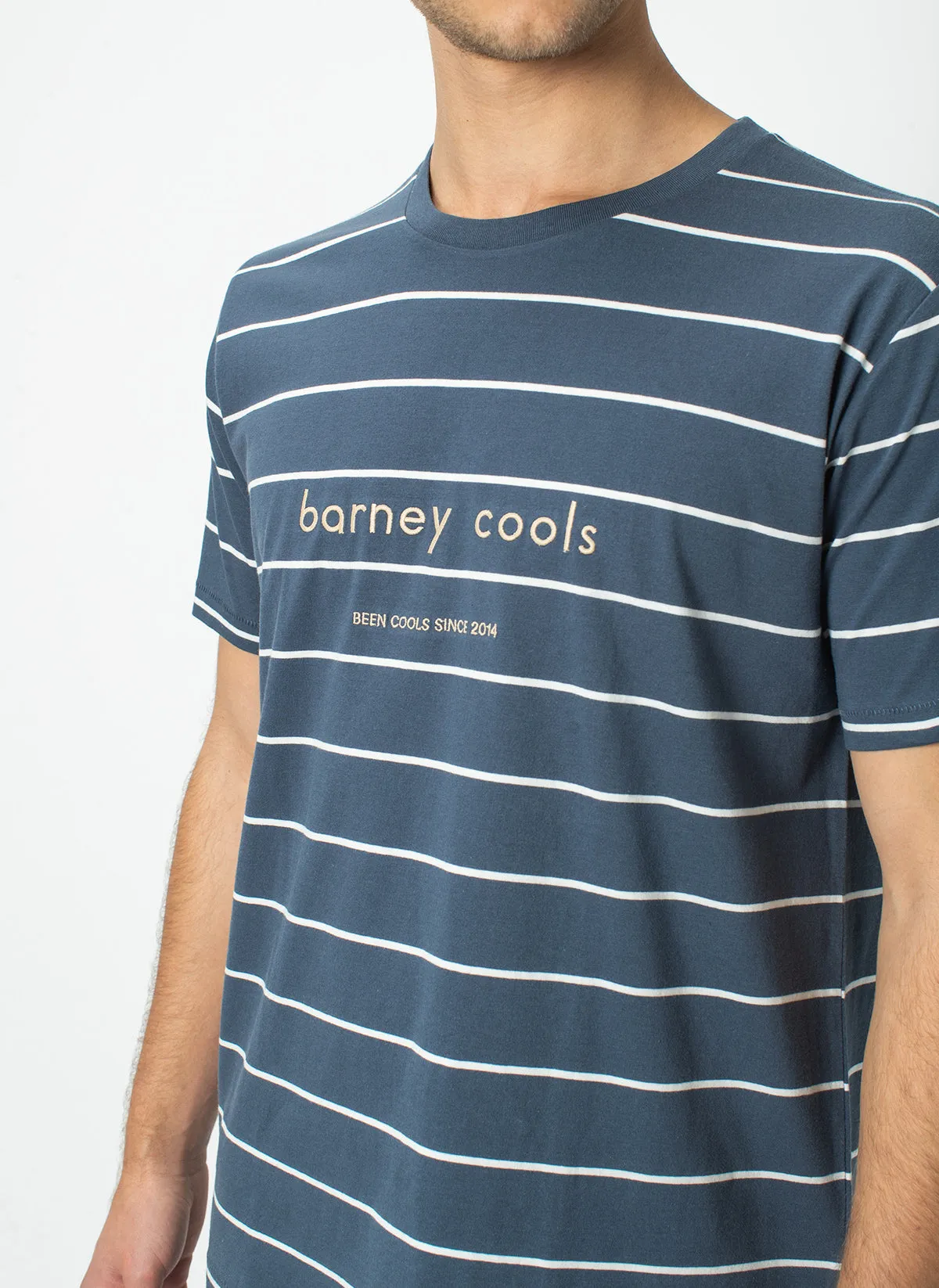 Barney Cools Tee Navy Stripe