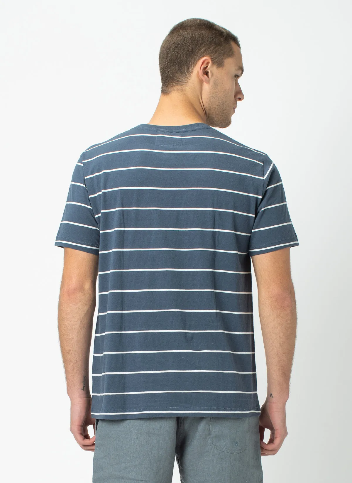 Barney Cools Tee Navy Stripe