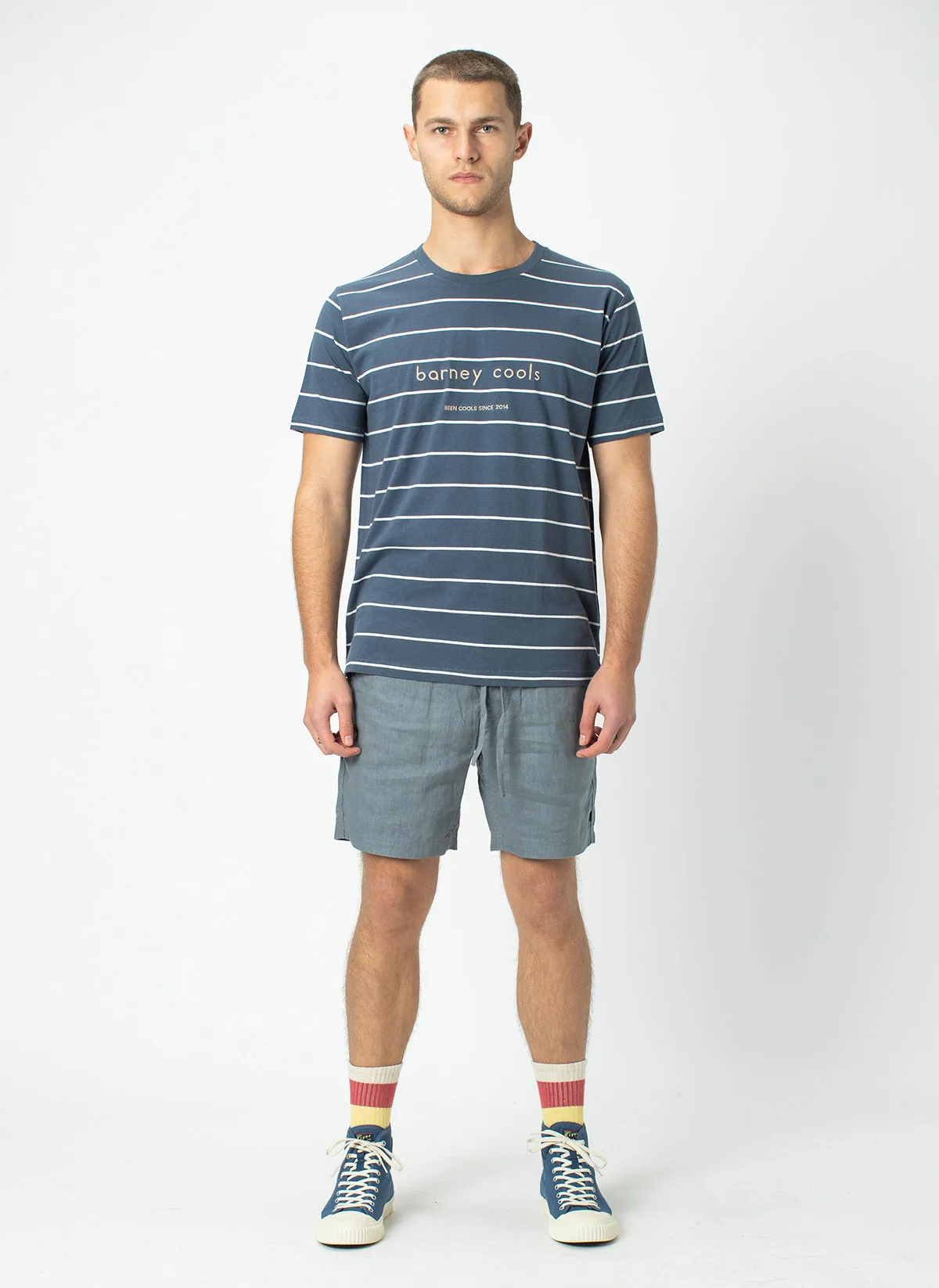 Barney Cools Tee Navy Stripe