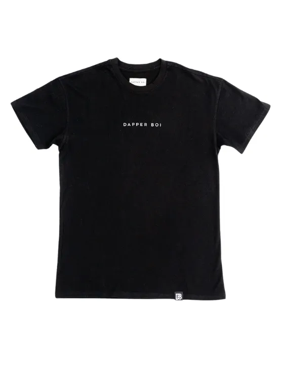 Black Essential Drop Shoulder Tee