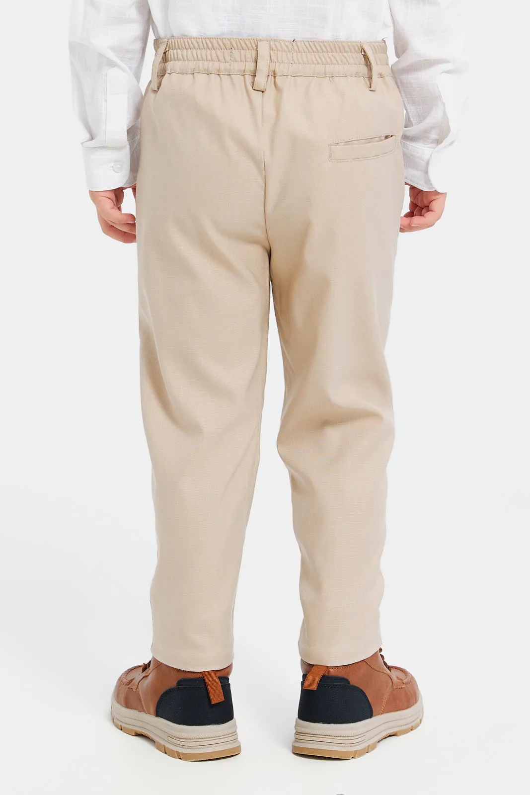 Boys Beige Formal Trouser