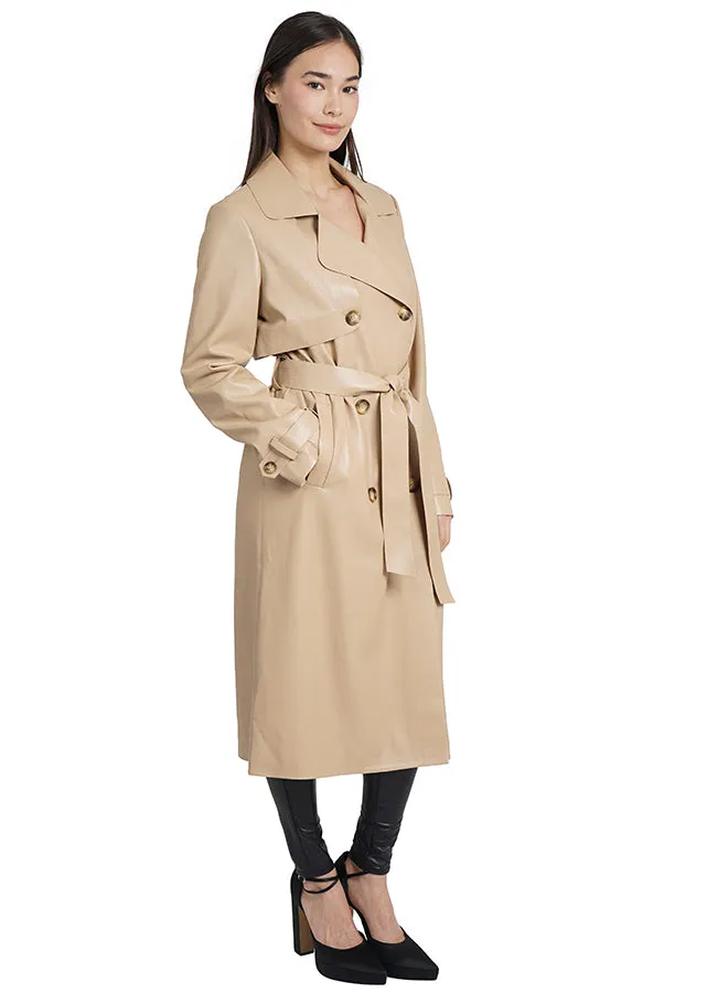 Carter Coat | Black and Beige