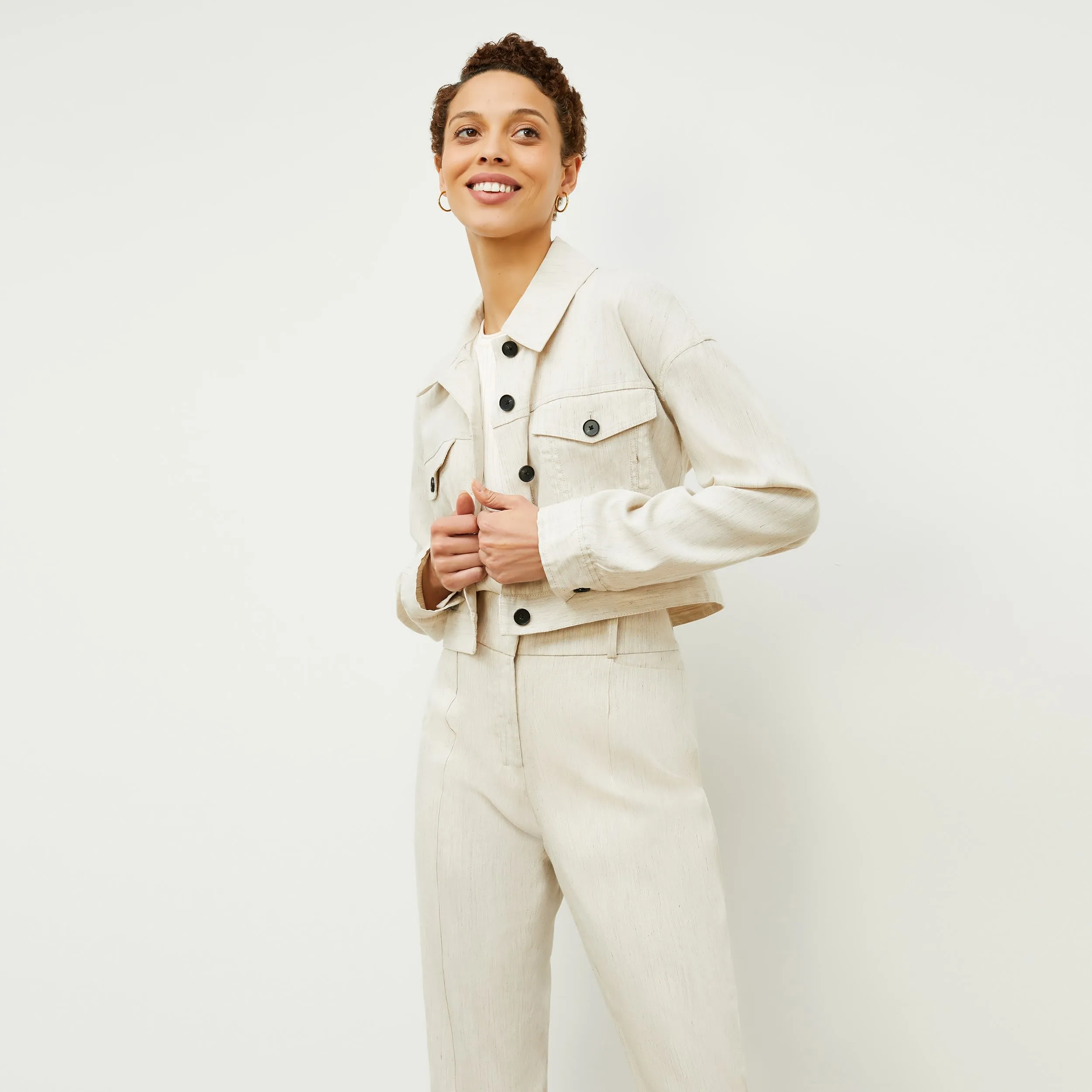 Chester Pant - Slubbed Stretch Linen :: Natural