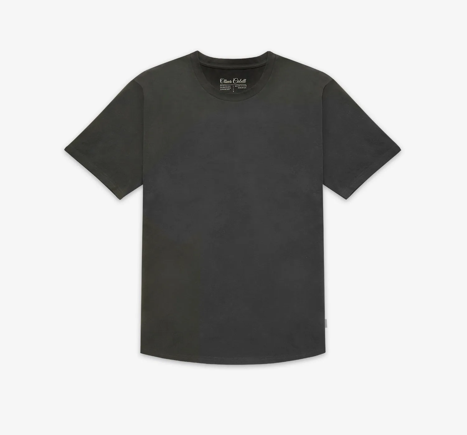 Curved Hem Tee | Charcoal