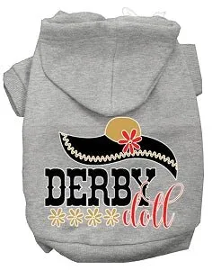 Derby Doll Screen Print Dog Hoodies in Many Colors