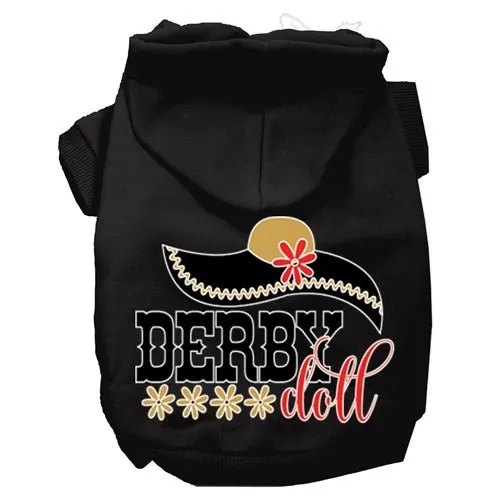 Derby Doll Screen Print Dog Hoodies in Many Colors