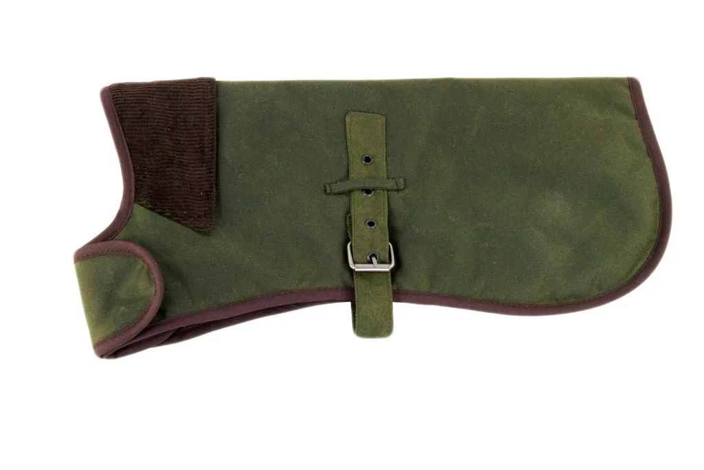 Earthbound 16" Waxed Dog Coat - Green