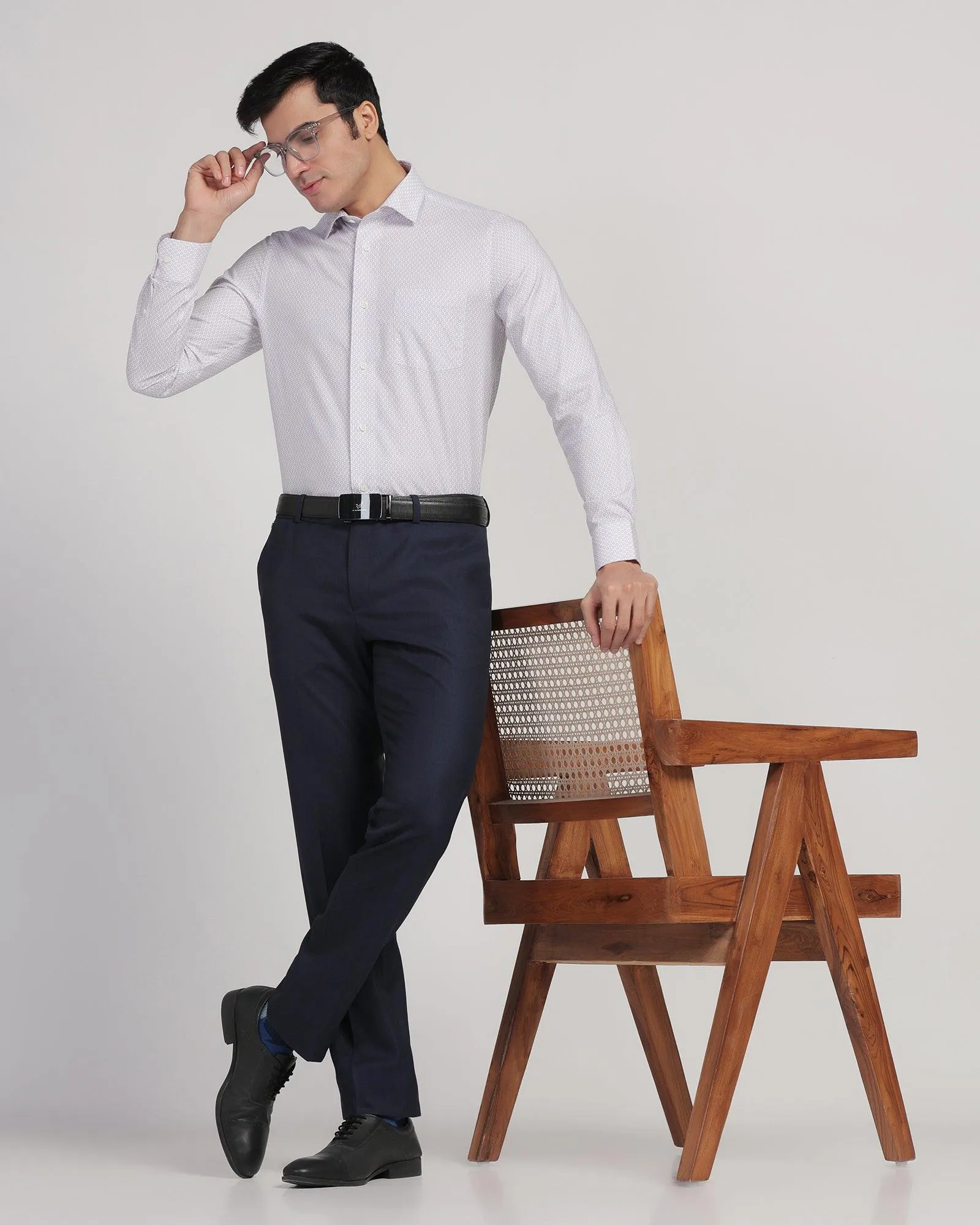 Formal White Printed Shirt - Lavic