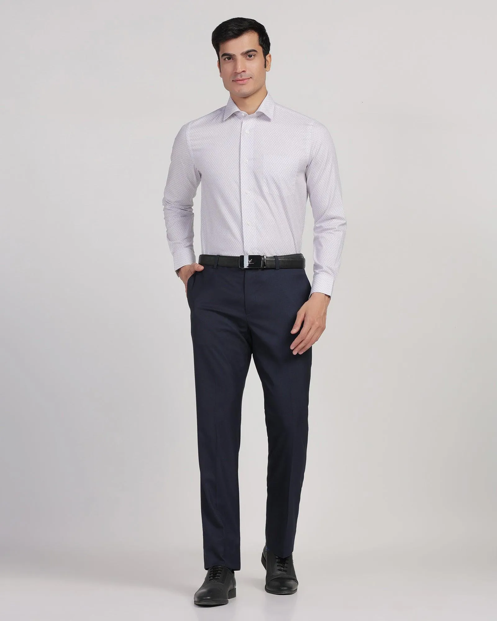 Formal White Printed Shirt - Lavic