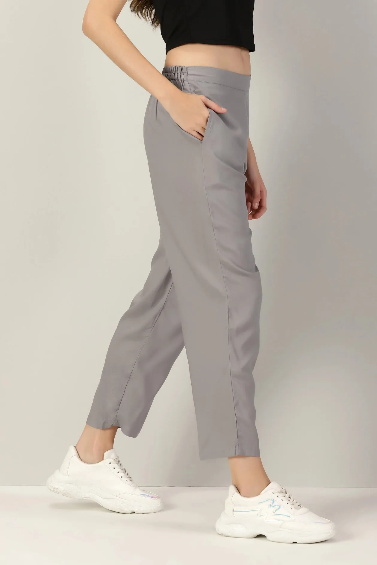 Gray Straight Pant