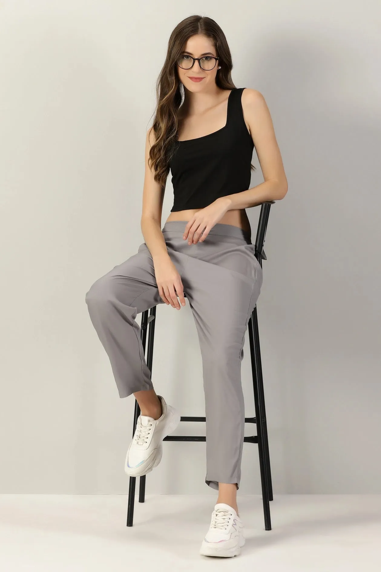 Gray Straight Pant