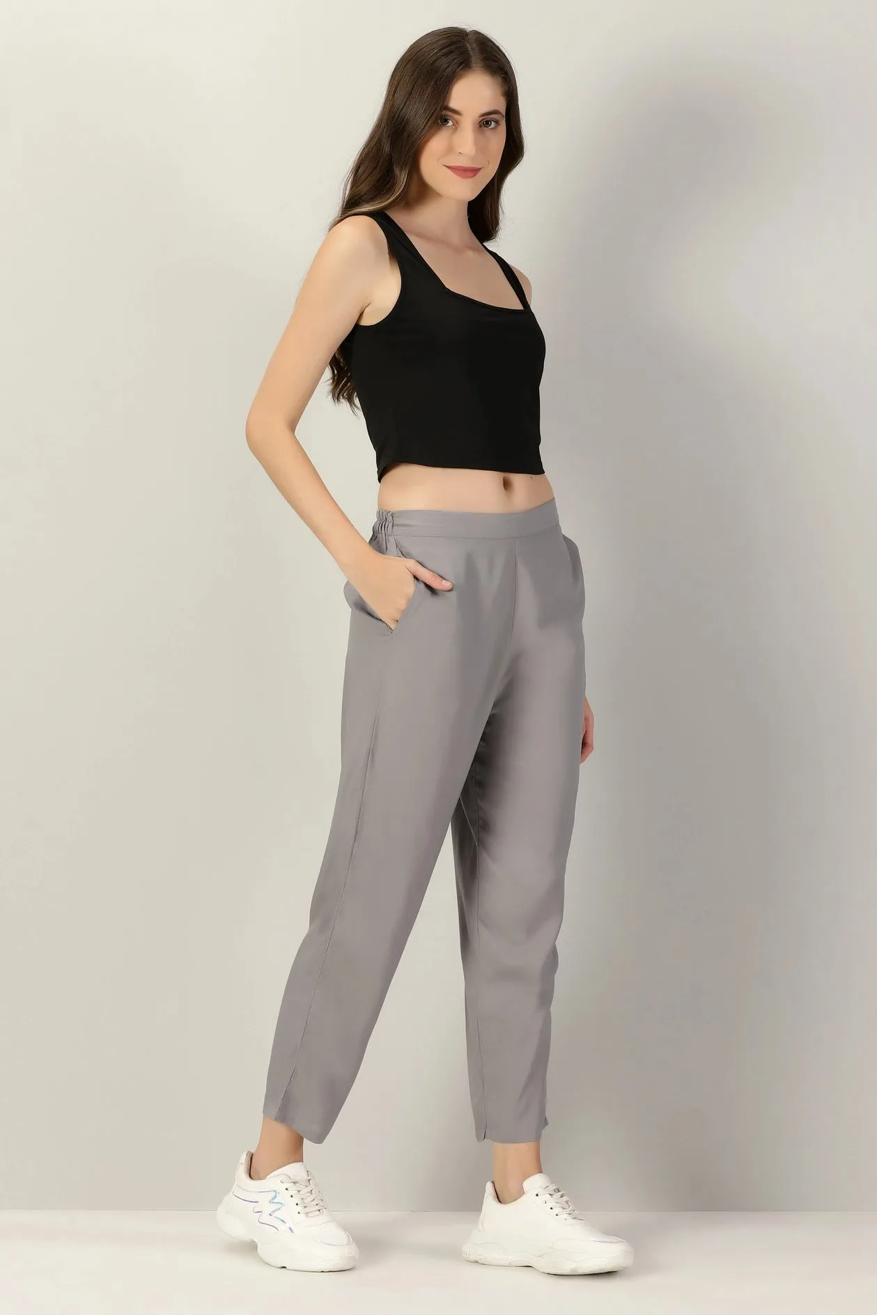 Gray Straight Pant