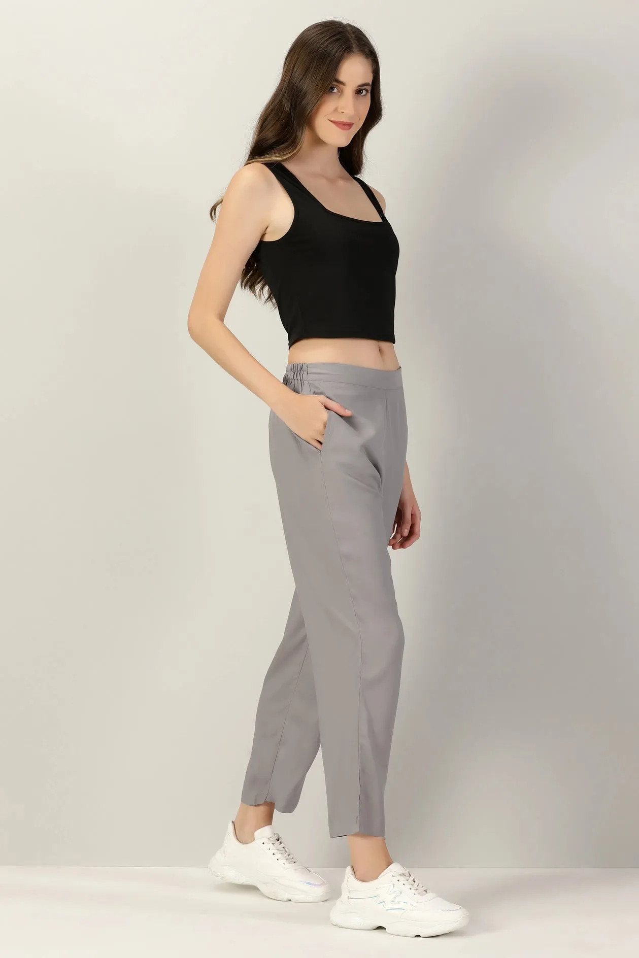 Gray Straight Pant