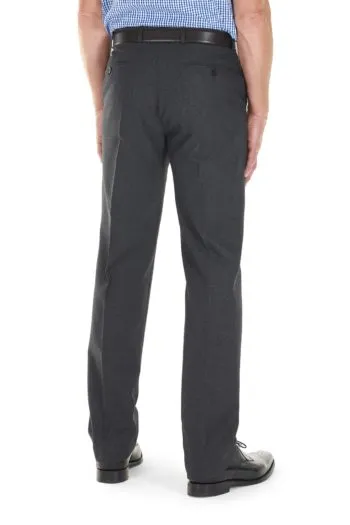 GURTEEN Trousers - Cologne Formal Stretch Flannels - Charcoal