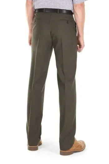 GURTEEN Trousers - Cologne Formal Stretch Flannels - Lovat Green