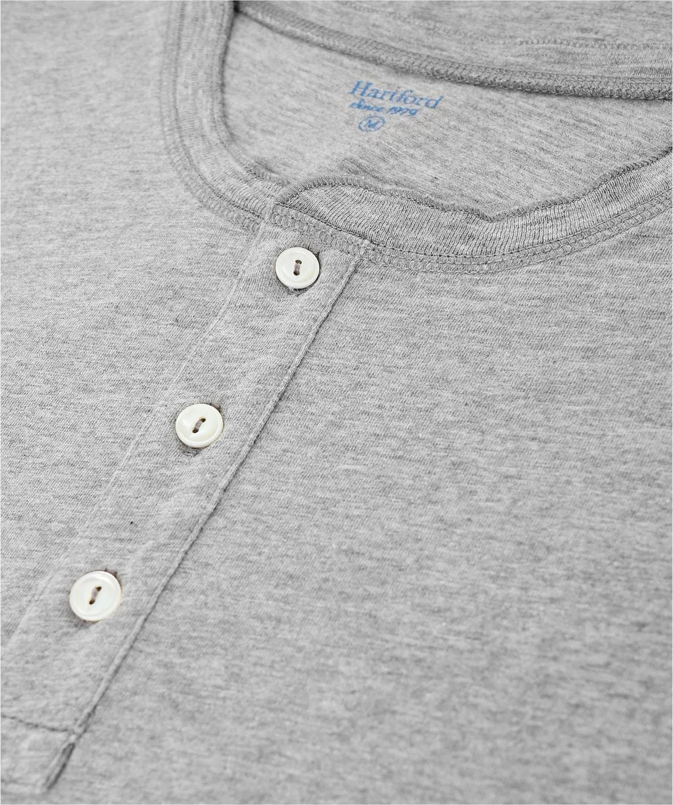 Hartford Gray Long Sleeve Henley