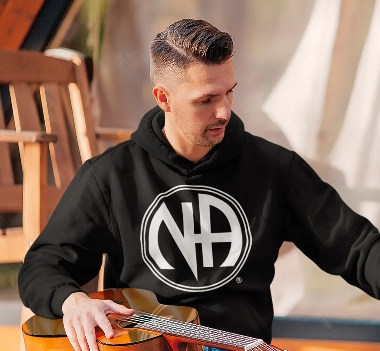 Hoodie - Large NA Symbol - Black