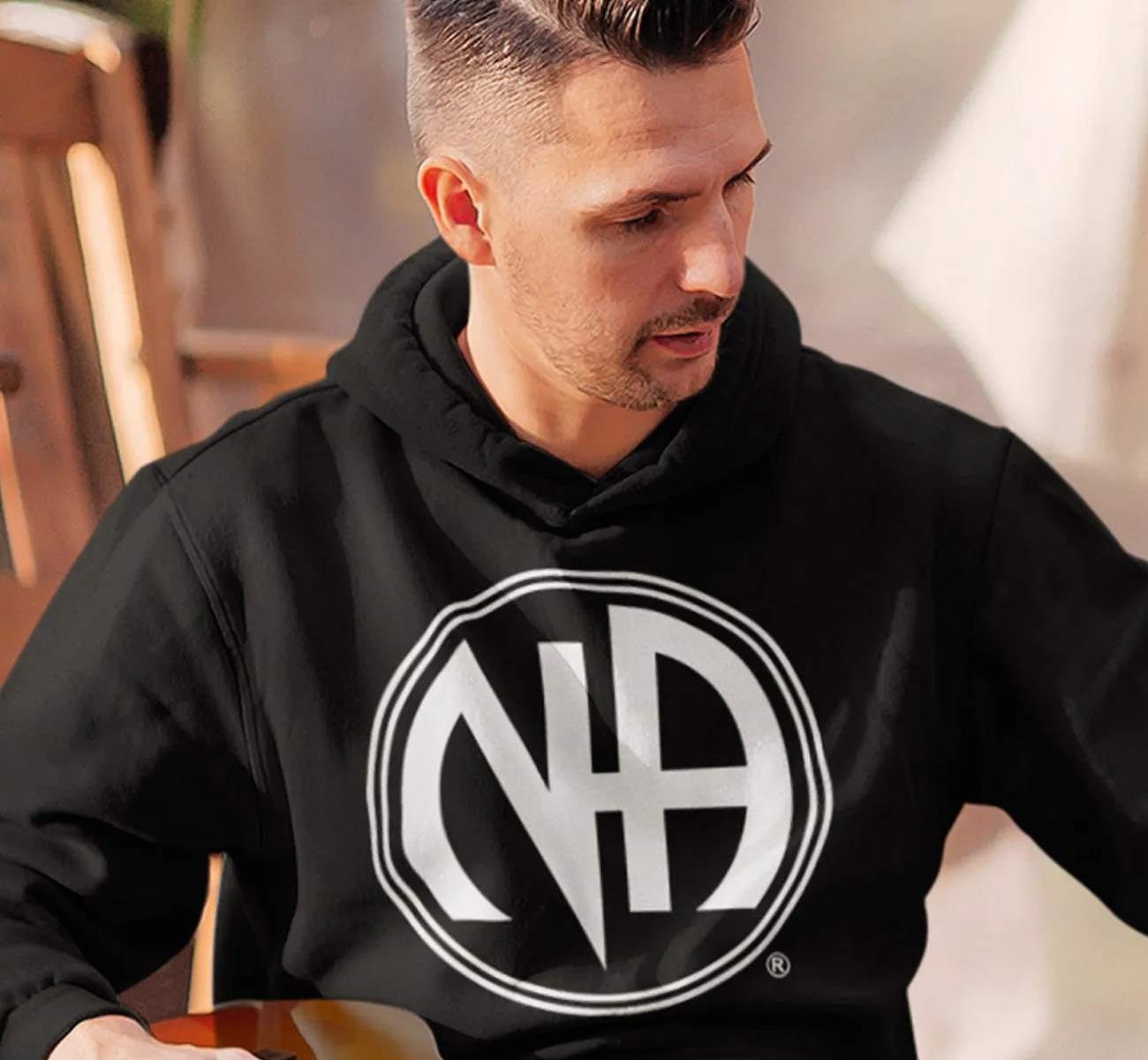 Hoodie - Large NA Symbol - Black