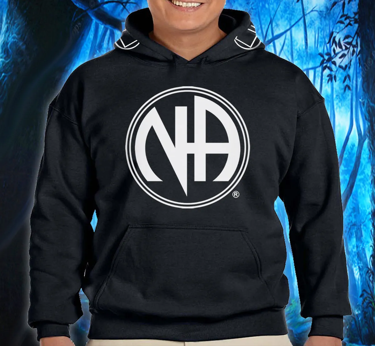 Hoodie - Large NA Symbol - Black