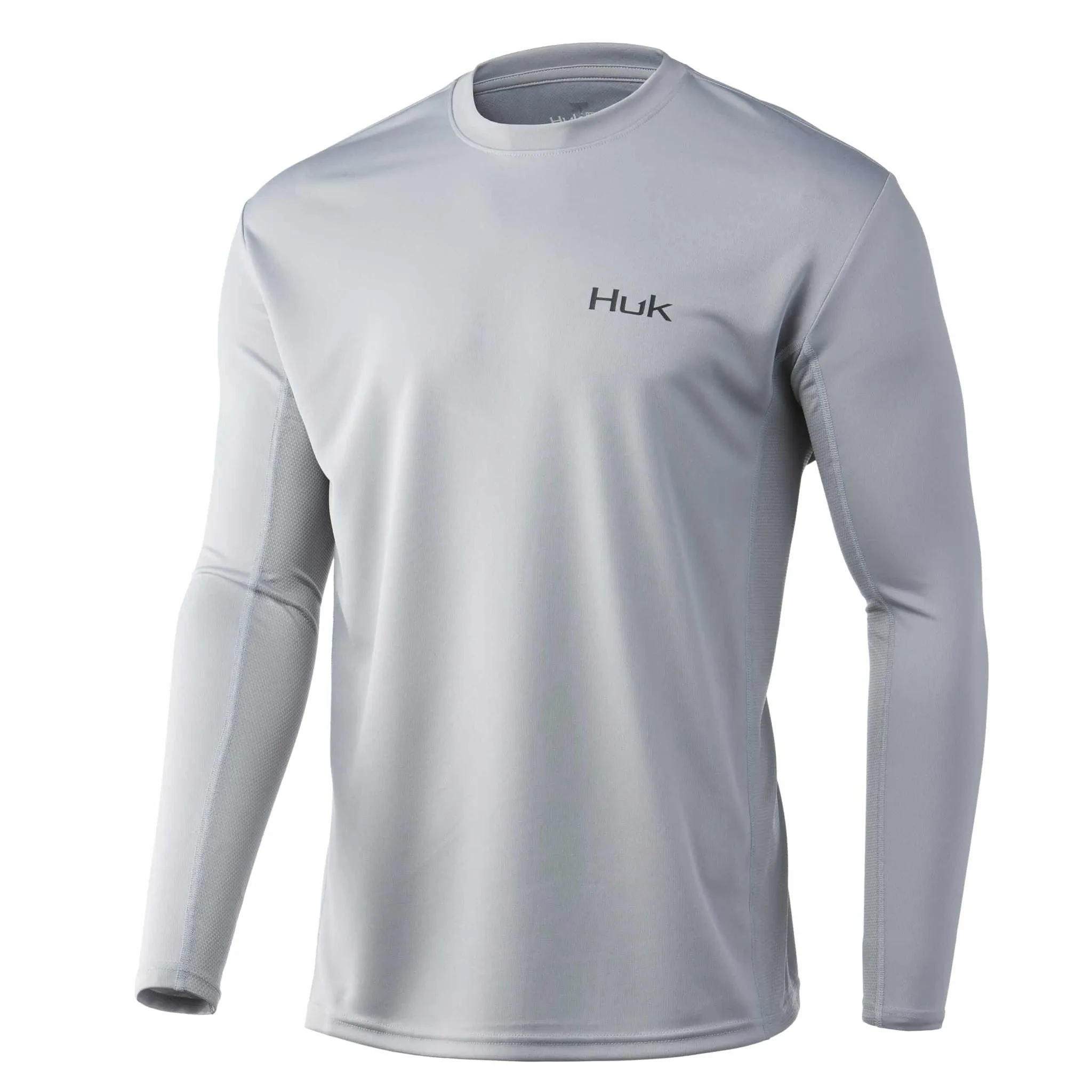 HUK Icon X Solid Long Sleeve Jersey Overcast Grey