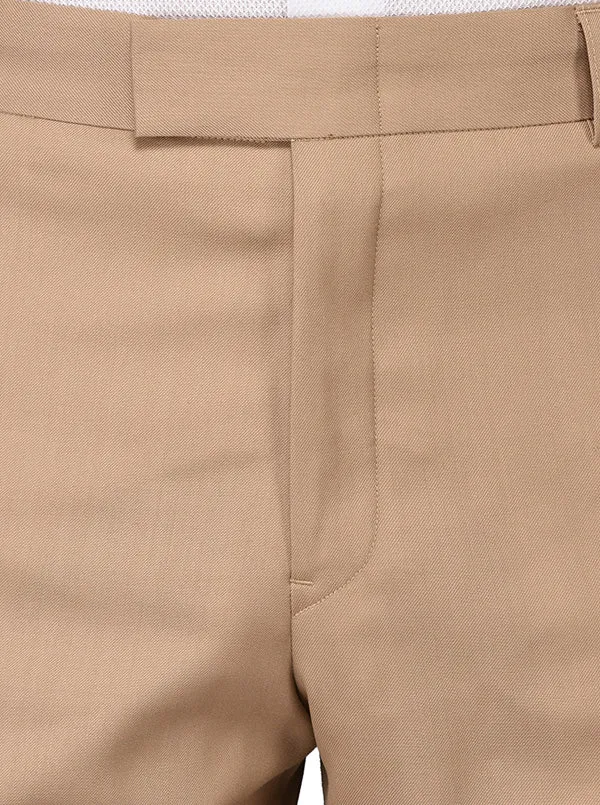 JadeBlue Beige Slim Fit Formal Trouser