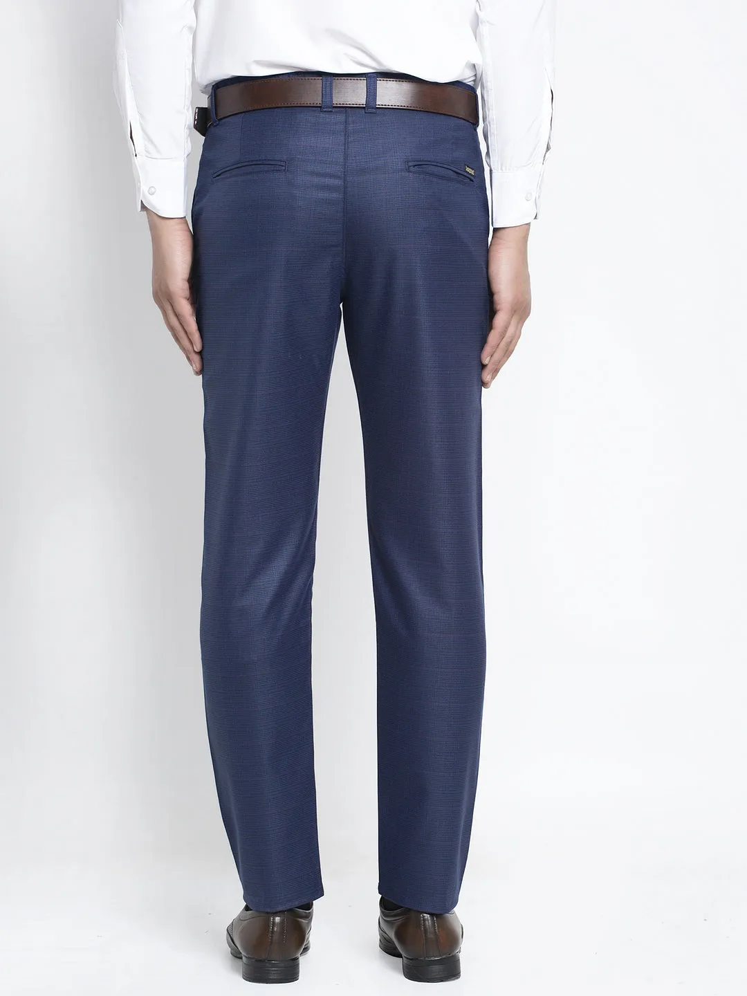 Jashvi Men's Blue Formal Trousers