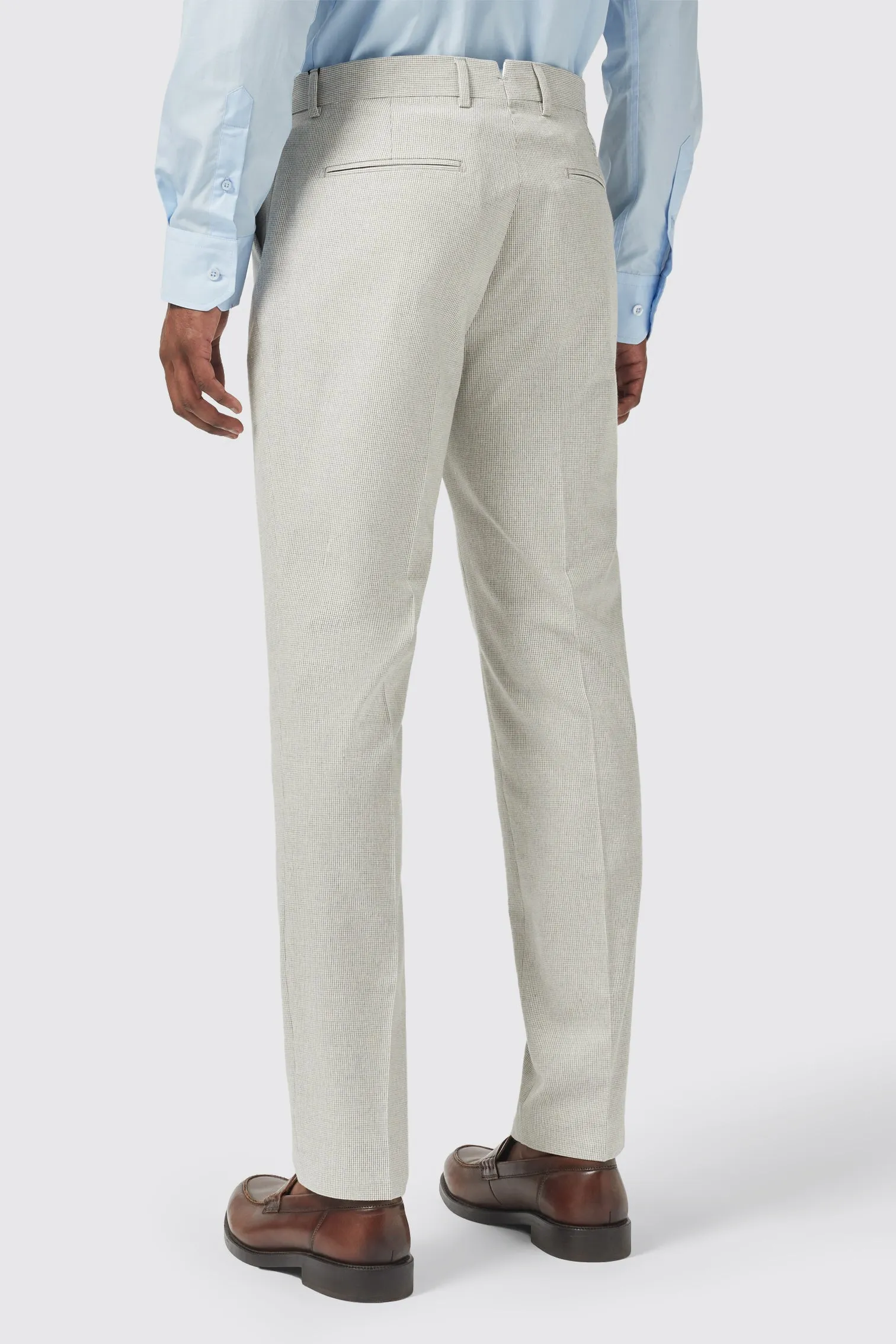 Kemnal Slim Fit Grey Cotton Trousers - ARCHIVE