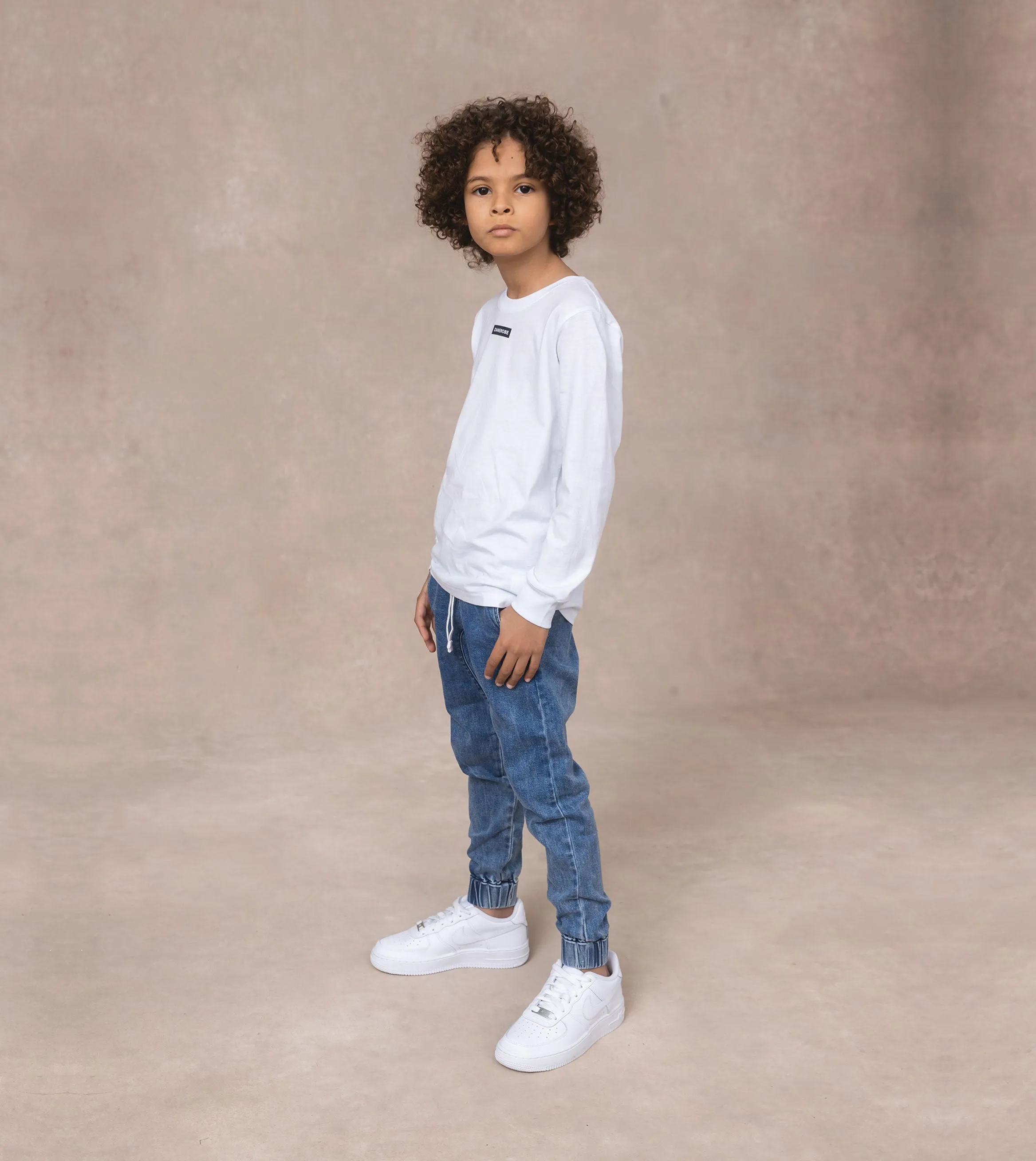 Kids Box LS Tee White