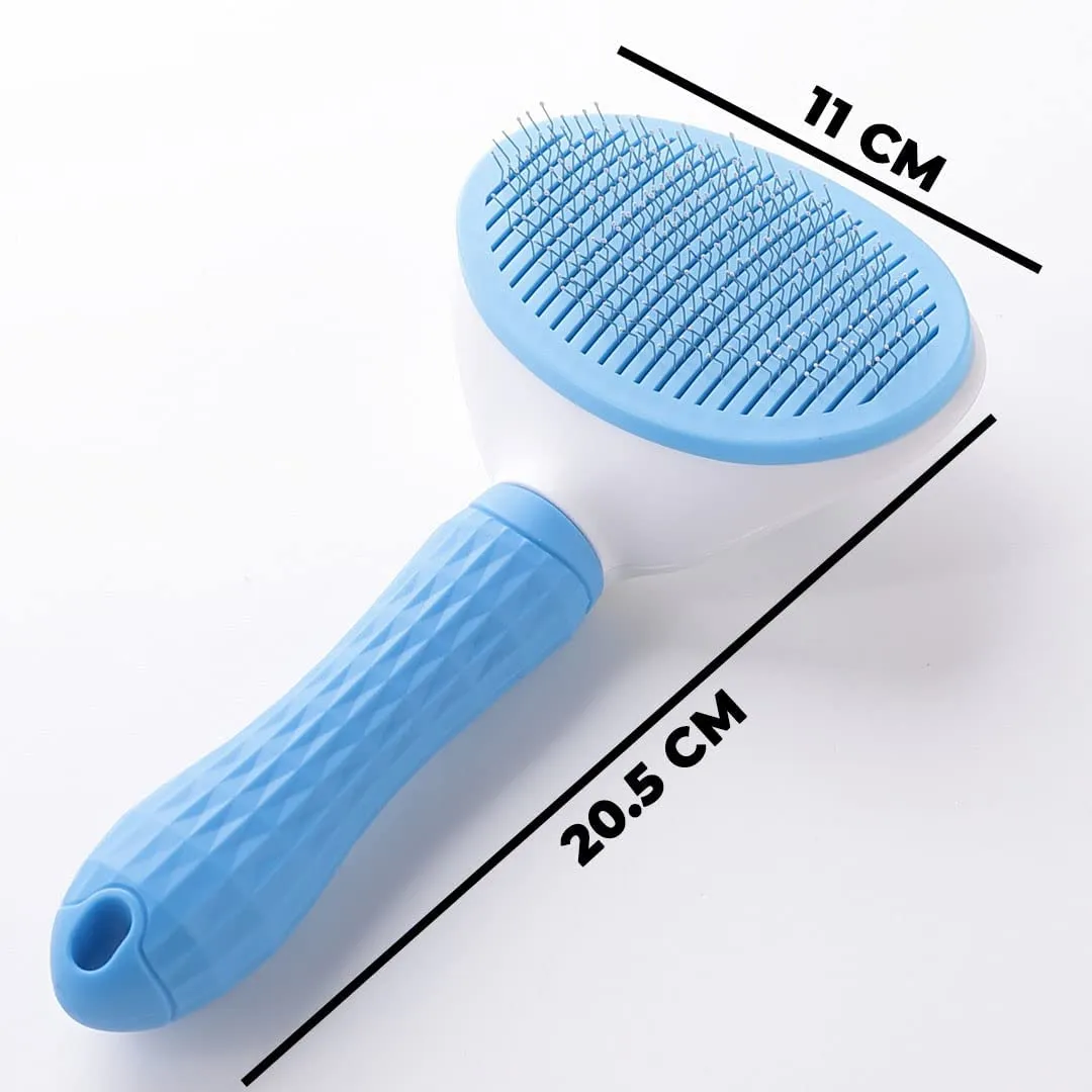 Kuber Industries Dog Brush|Dog Brush for Hair Cleaning|De-tangling|& Grooming|Helps Prevent Fur Loss Upto 90% by Increasing Blood Circulation|Suitable for Small & Medium Pets|PT213B|Pack Of 3|Blue