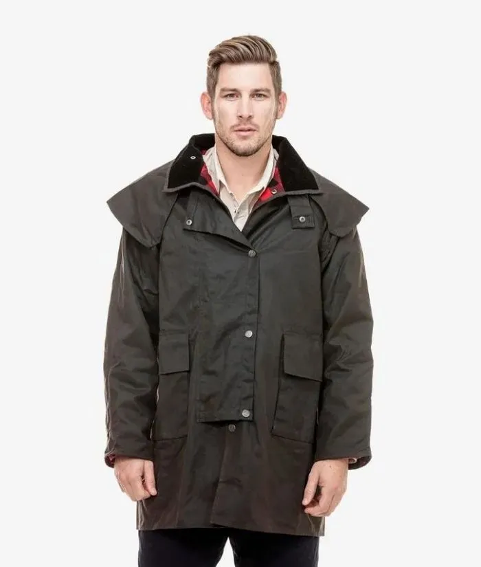 Mens Baxter Short Oilskin Coat