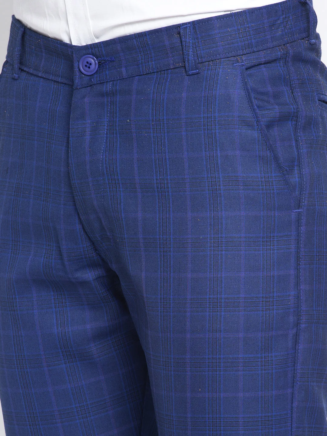 Men's Blue Formal Trousers ( FGP 261Blue ) - Jainish