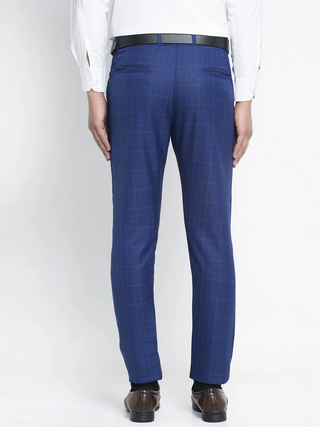 Men's Blue Formal Trousers ( FGP 261Blue ) - Jainish