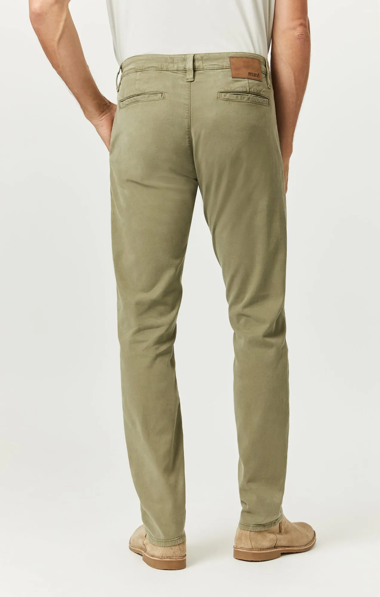 MILTON SLIM STRAIGHT CHINO IN DEEP GREEN LUXE TWILL