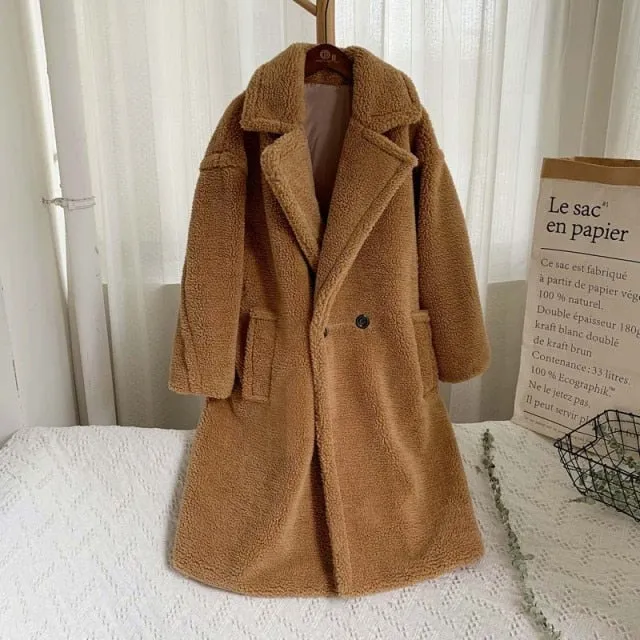 'Nora' Long Teddy Coat