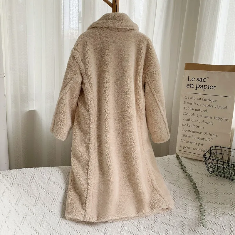 'Nora' Long Teddy Coat