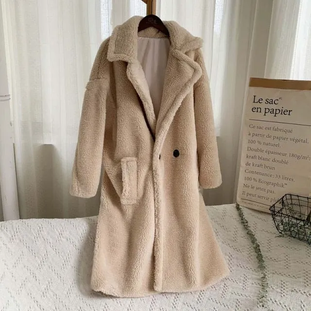 'Nora' Long Teddy Coat