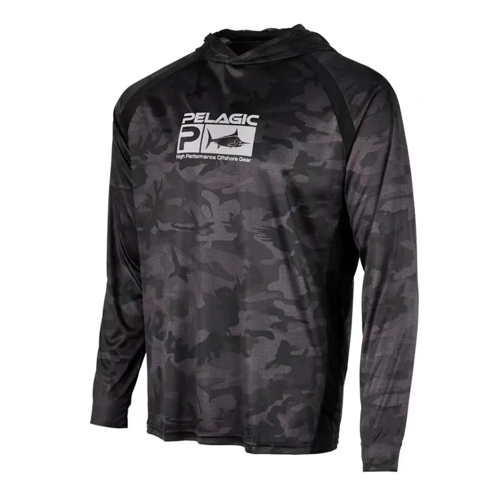 Pelagic Fishing Shirt Hooded Large Size Uv Protection Man Outdoor Camouflage Moisture Wicking Jersey Pelagic Fishing Apparel top