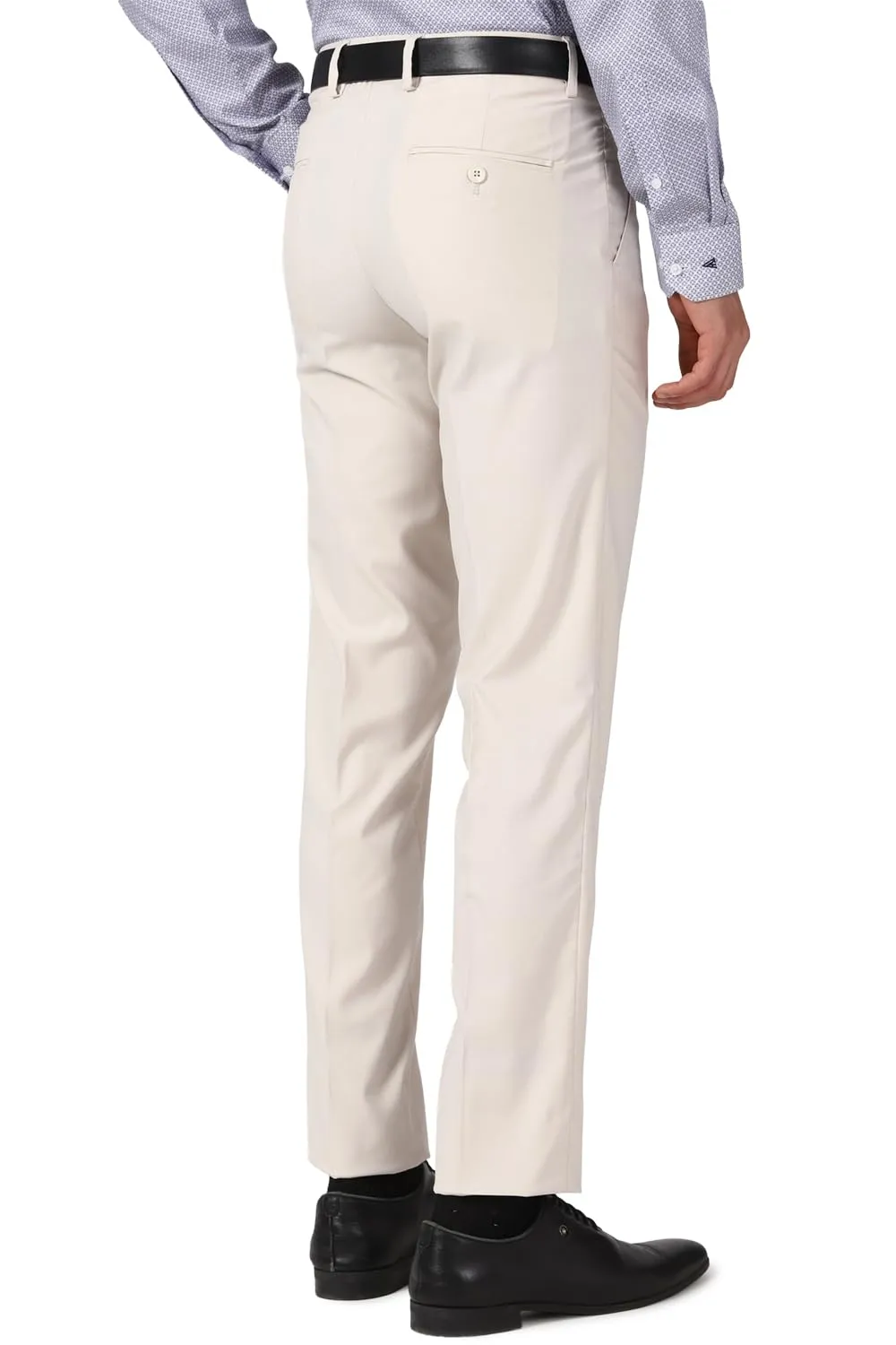 Peter England Men's Slim Pants (PETFWNSP205735_Beige