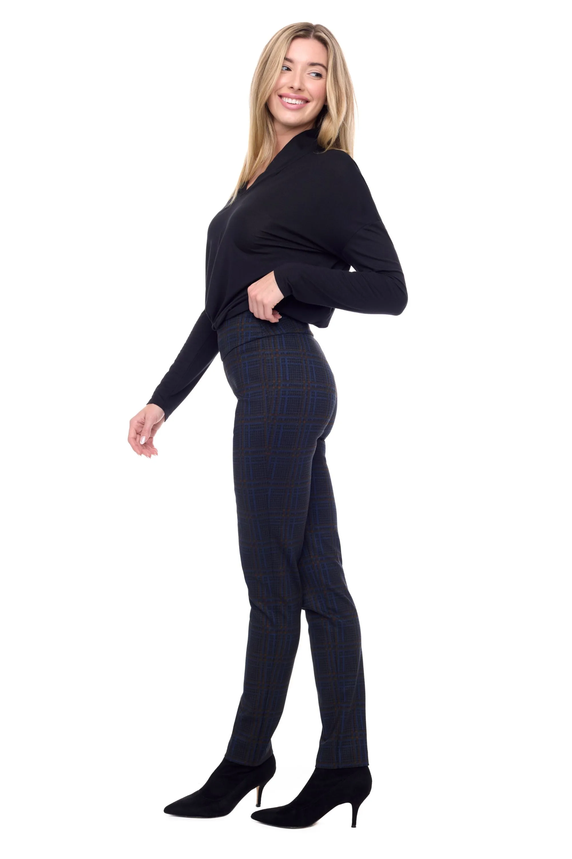 PLAID FULL LENGTH PONTE - 67924UP