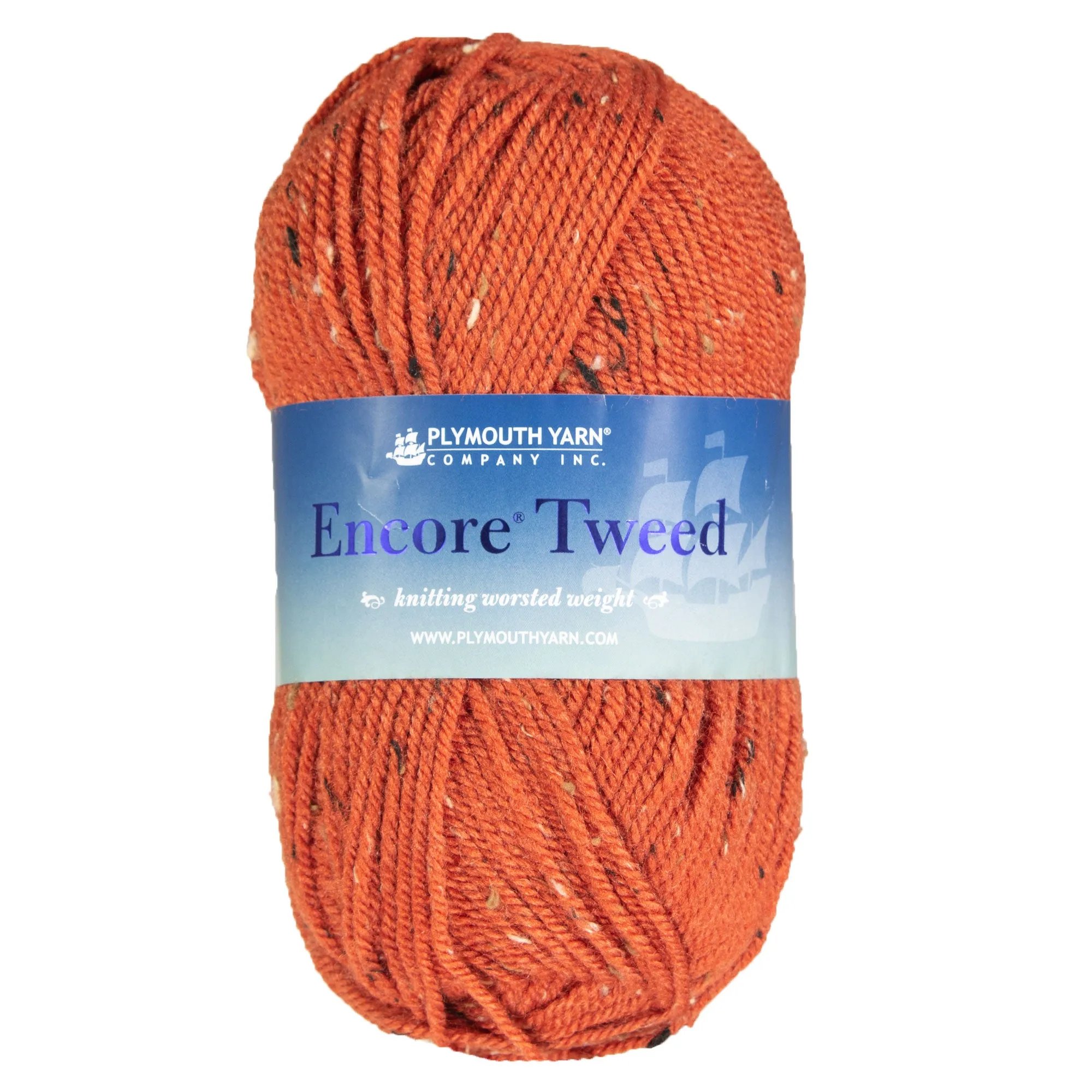 Plymouth Yarn Encore Tweed Yarn - T456 Spiced Pumpkin