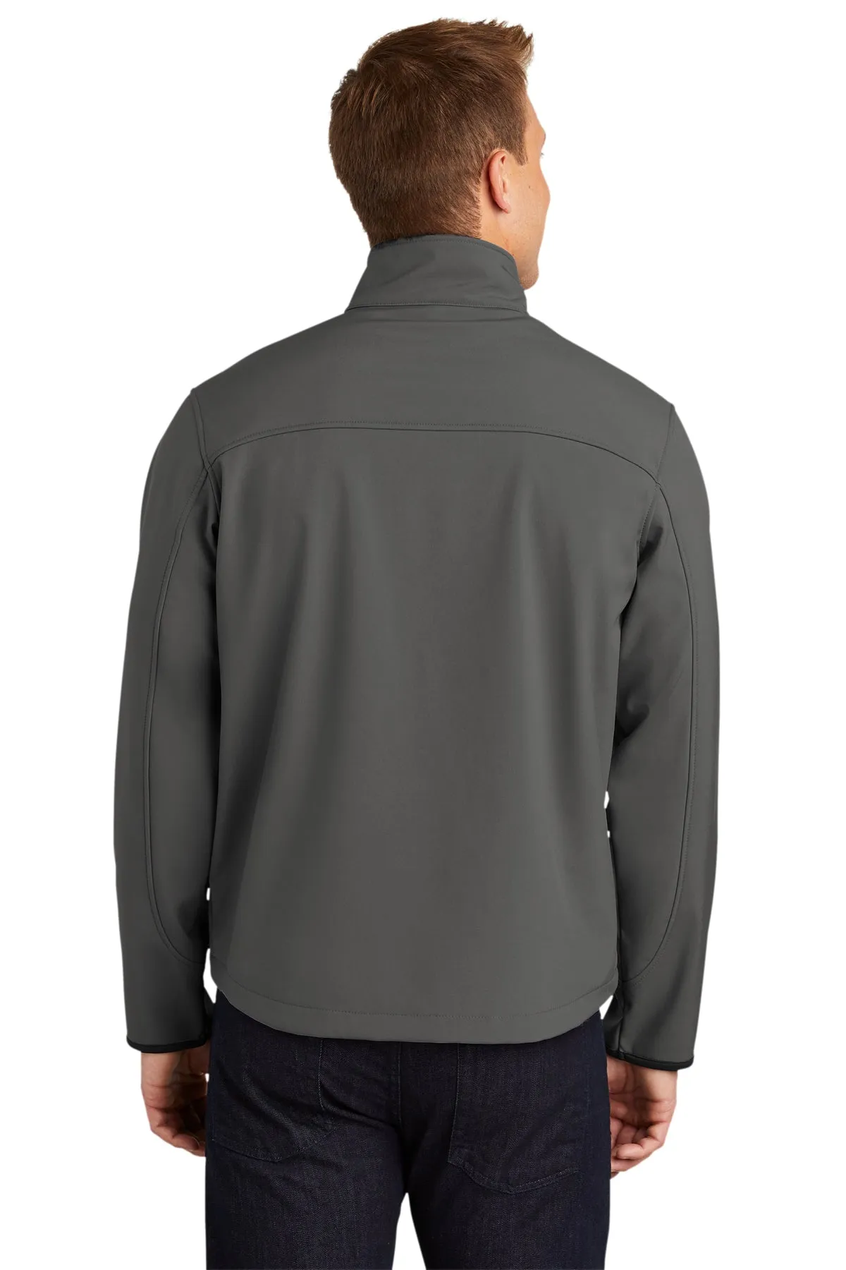 Port Authority Tall Glacier Customized Soft Shell Jackets, Smoke Grey/ Chrome