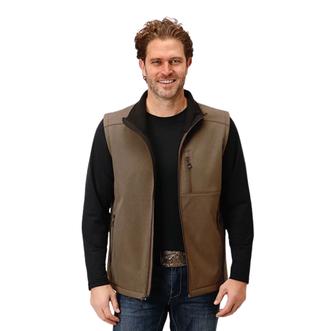 Roper Men's Heather Mocha Soft Shell Brown Vest